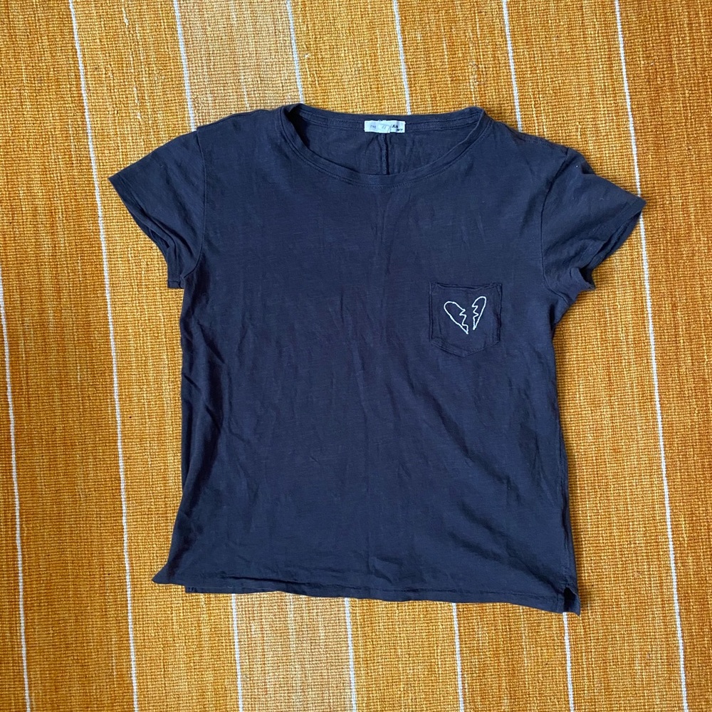 Rag & Bone Ex Boyfriend Tee - Embroidered Heart